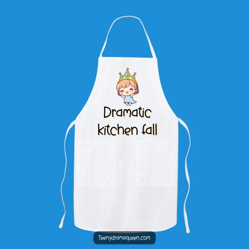 Funny Falling Tiara Apron - Hilarious Kitchen Drama