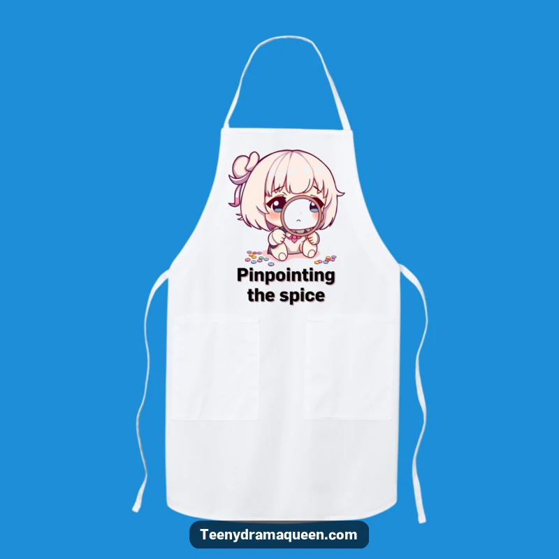 Funny Sequin Investigator Apron: Hilarious Chef Character, Perfect Funny Gift for Cooks