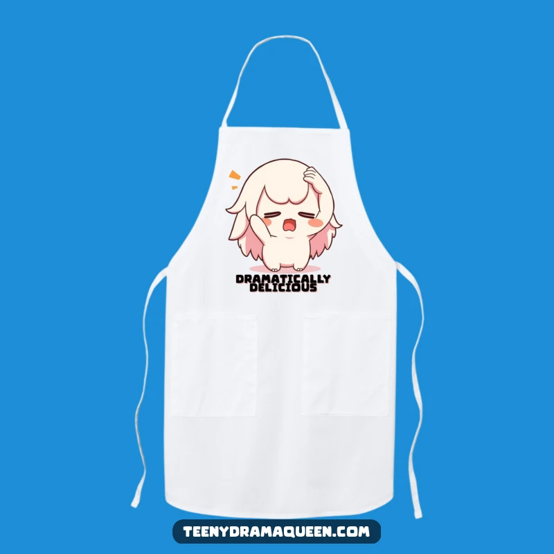 Funny Swooning Kawaii Apron: Dramatic Kitchenwear for the Expressive Cook