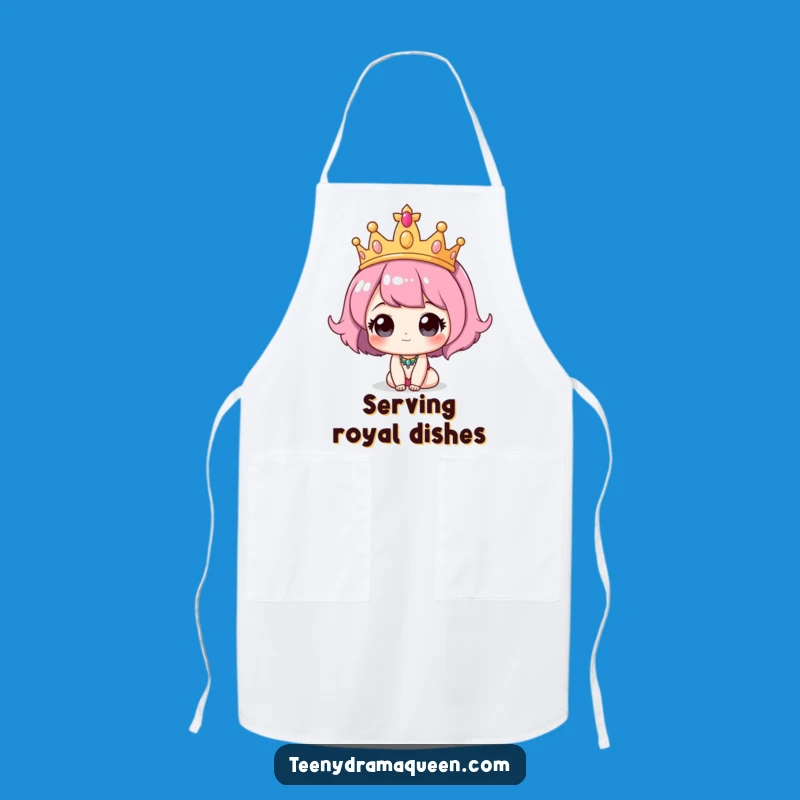 Funny Tiara Apron: Cook Like a Queen with Royal Flair