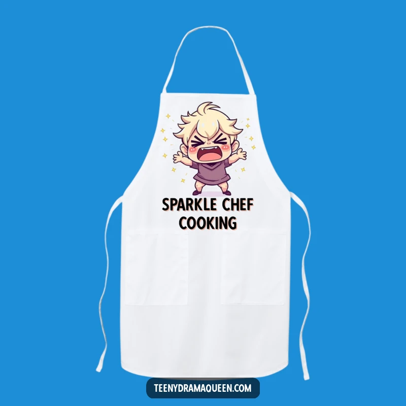 Funny Tantrum Apron: Sparkly Meltdown Kitchen Wear, Perfect Gift for Dramatic Cooks
