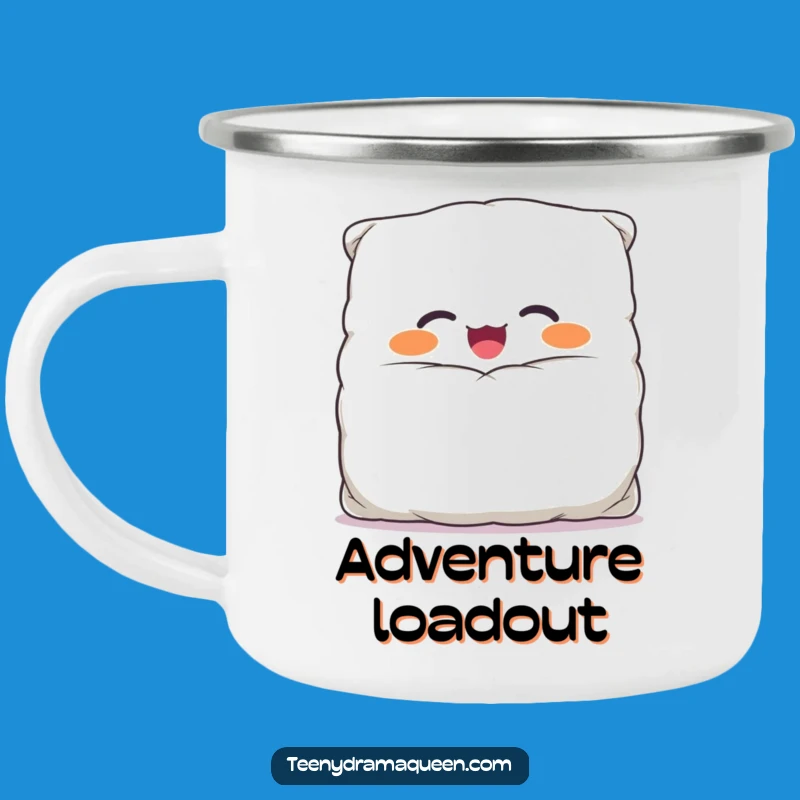 Funny Giggling Pillow Camping Mug - Durable, Overstuffed Character, Comical Case Gift