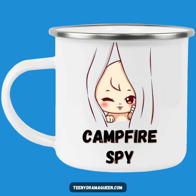 Funny Mischievous Camping Mug: Enjoy Drinks With a Peek-a-Boo Adventure
