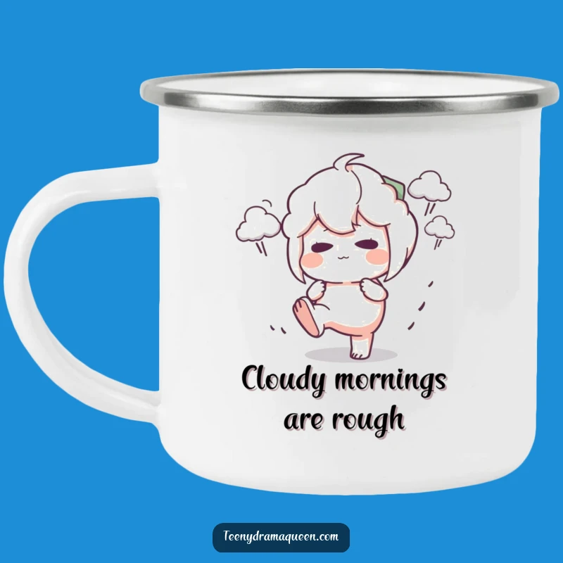 Funny Stomping Character Camping Mug: Pouting Stormy Outdoor Cup, Perfect Funny Gift