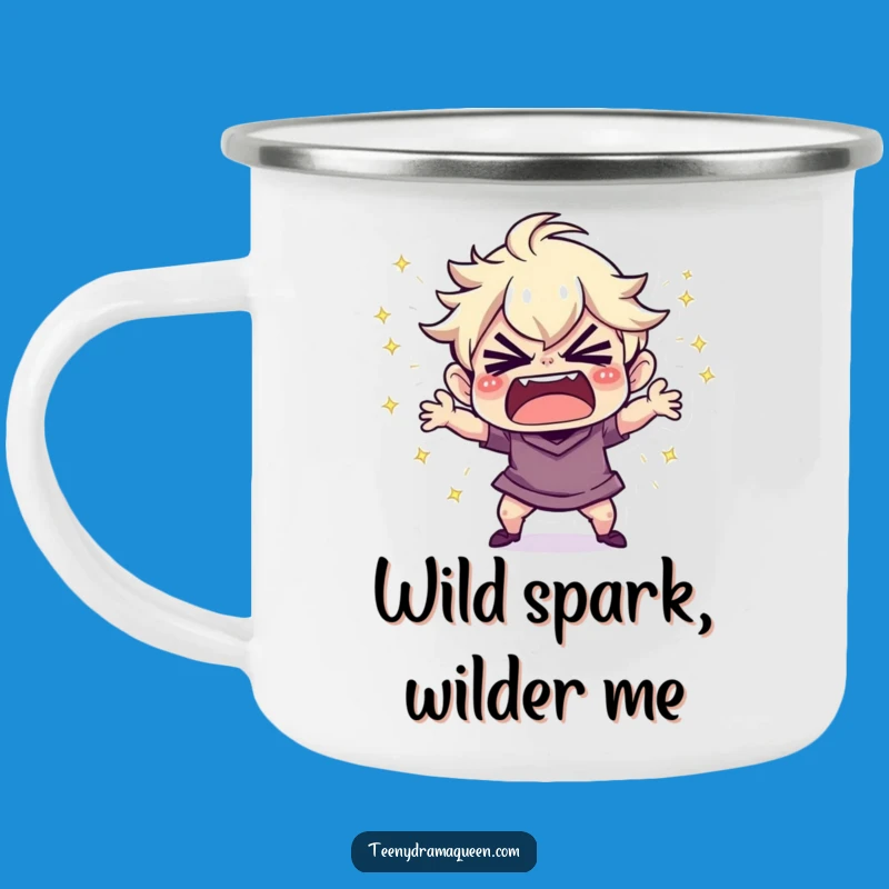 Funny Tantrum Camping Mug: Sparkly Meltdown Enamel Cup, Outdoor Humor Gift