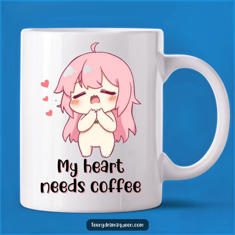 Funny Heartbreak Character Mug: Dramatic Fake Tears, Perfect Funny Gift
