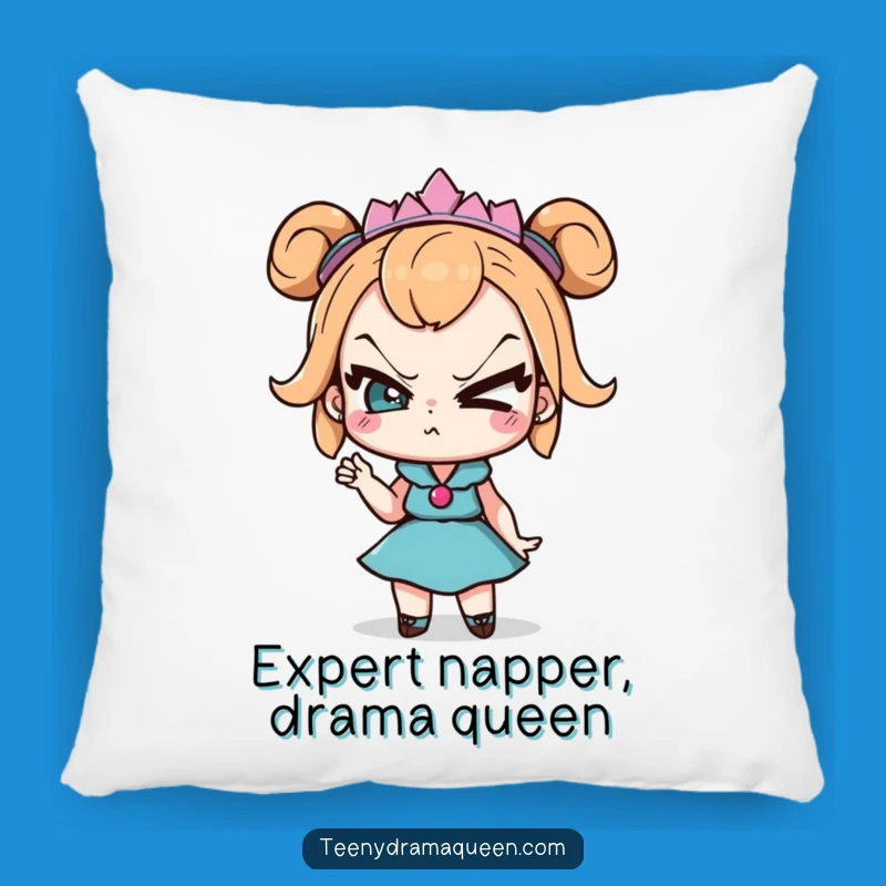Funny Drama Queen Pillow: Sassy Eye Roll Accent, Ultimate Comfy Humor Gift