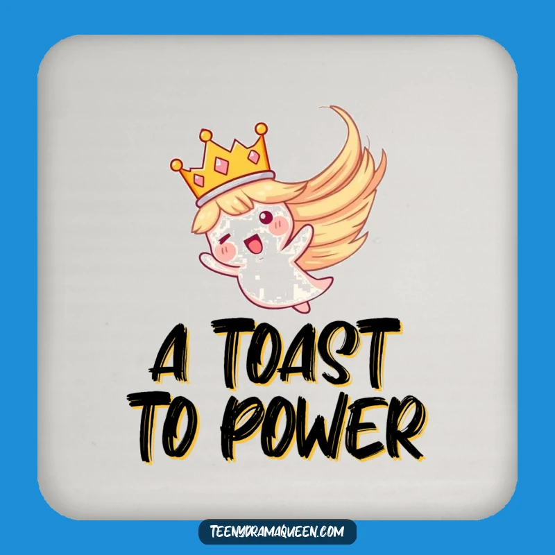 Funny Crown Whirlwind Coaster: Protect Surfaces with Regal Humor, Quirky Gift Set