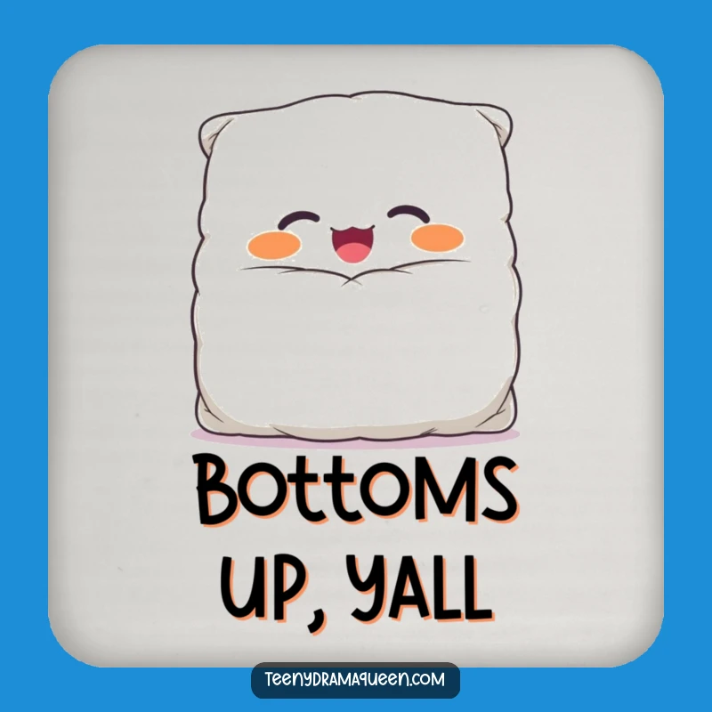 Funny Giggling Pillow Coaster - Protect Surfaces, Comical Case, Overstuffed Character