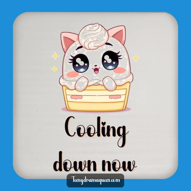 Funny Cake Eyes Coaster: Protect Surfaces with Dessert Humor, Quirky Gift Set