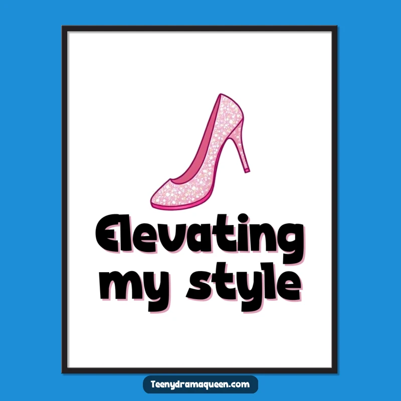 Funny Stiletto Jeté Poster: Elegant Dance Art, Hilarious Wall Decor Gift