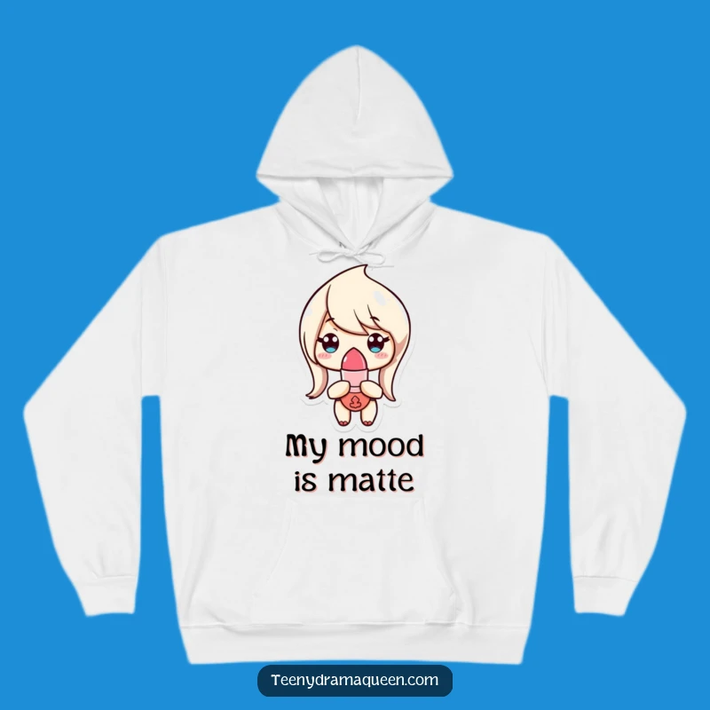 Funny Hoodie - Chic Lipstick Character, Perfect Unimpressed Comedic Gift