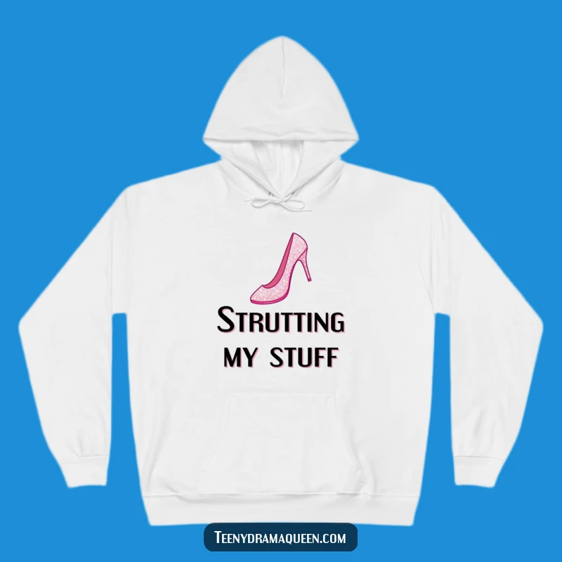 Cozy Funny Stiletto Jeté Hoodie: Warm & Elegant Dance Design, Humorous Gift