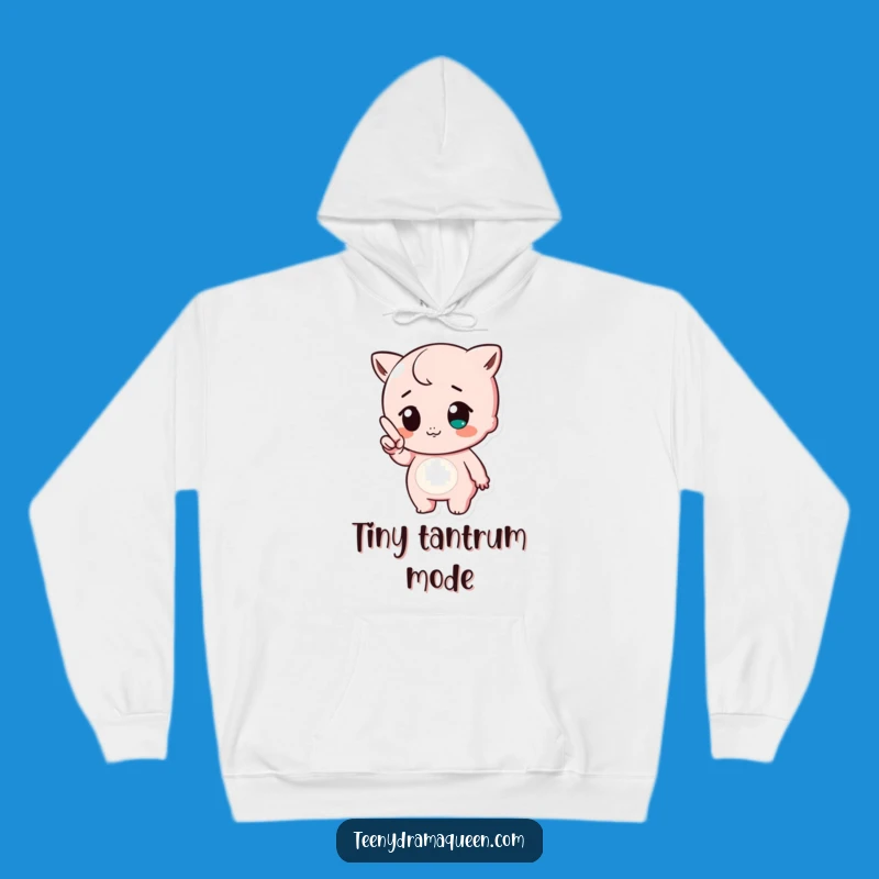 Funny Tiny Finger Huff Hoodie - Cozy Character Gift for Moody Days!