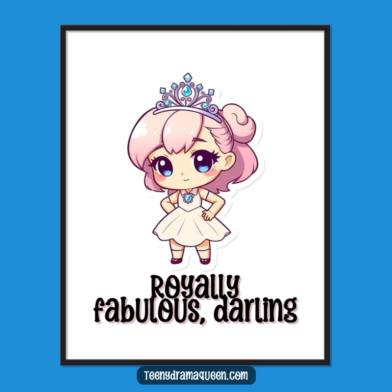 Free Printable Tiara Diva Art - Glamorous Downloadable Decor
