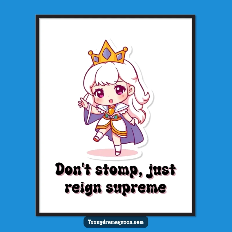 Free Printable Wall Art: Funny Stomping Queen Tantrum Decor