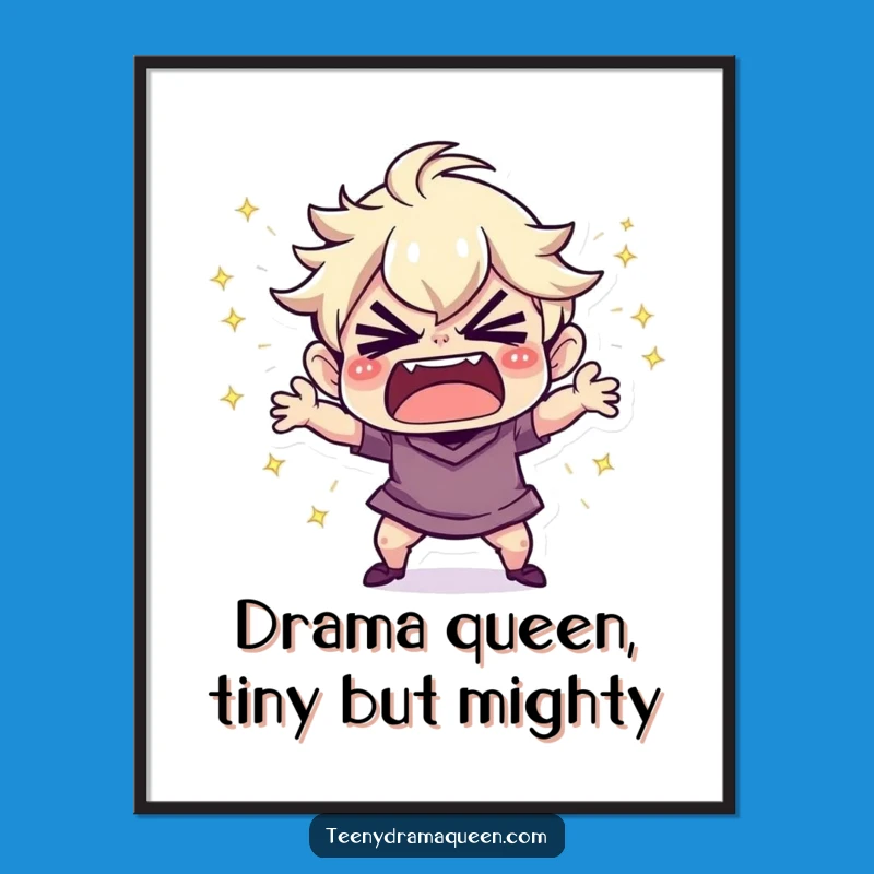 Free Printable Wall Art: Tiny Sparkly Tantrum, Humorous Downloadable Decor for Any Room