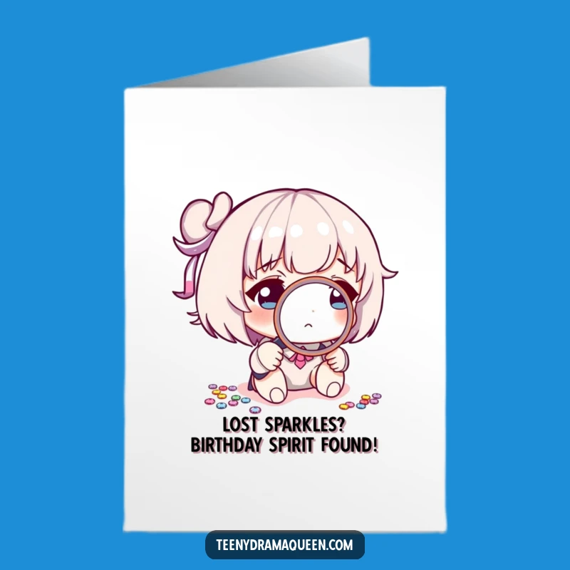 Funny Free Printable Birthday Card: Hilarious Sequin Detective Finds Fun!