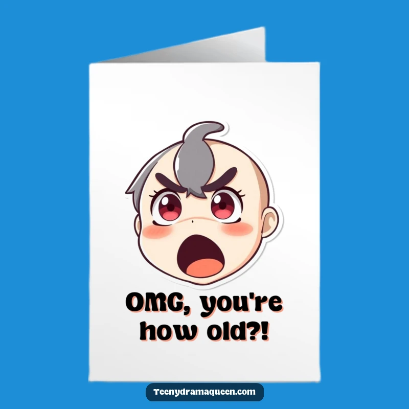 Free Printable Birthday Card: Shocked Gasp - Funny Downloadable Gift