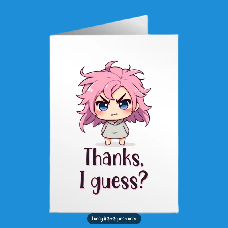 Free Printable Thank You Card: Hair Flip Gratitude - Funny Downloadable Gift with Attitude
