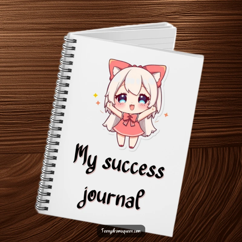 Funny notebook with a cheery character taking a dramatic bow, designed for jotting down achievements with a touch of celebratory flair.