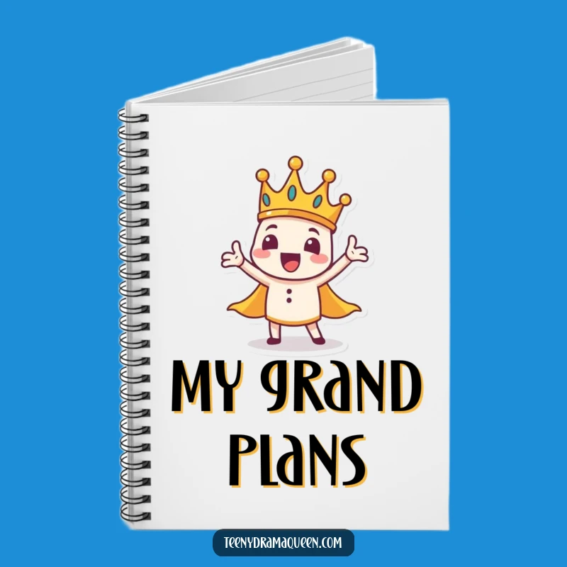 Funny Dramatic Crown Notebook: Journal Your Grand Ideas with Flair