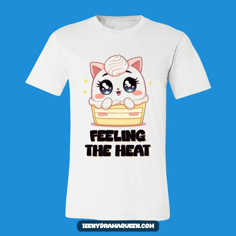 Funny Overheated Cake T-Shirt: Sparkling Eyes Fan Design, Hilarious Comfort Wear Gift