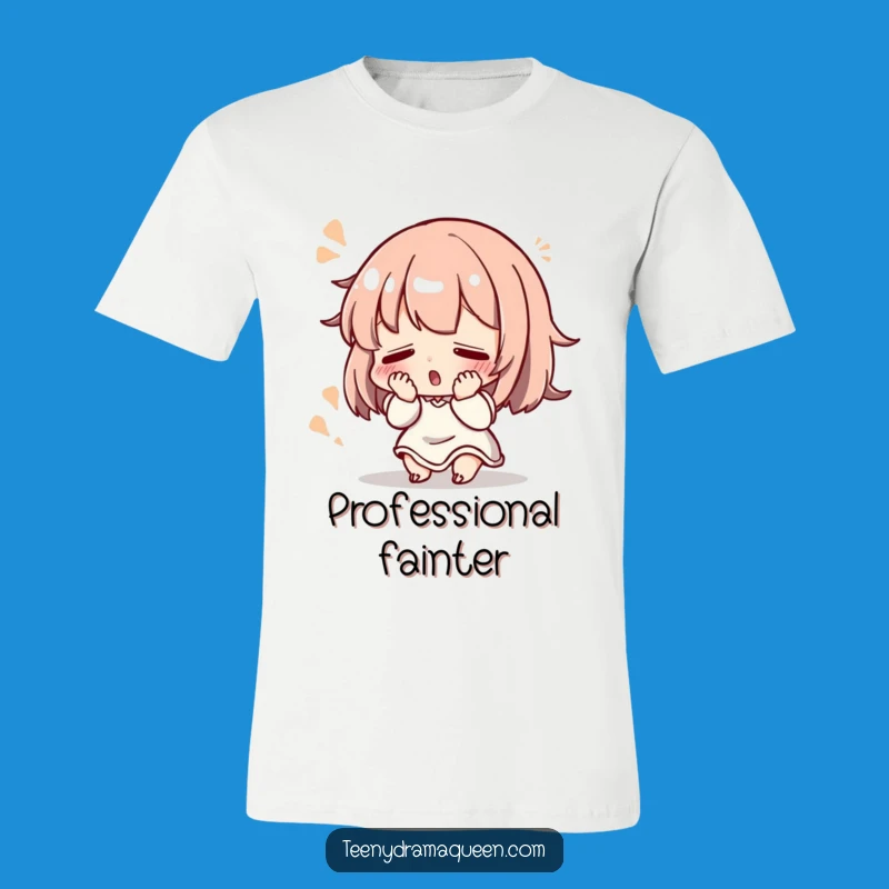 Funny Fainting T-Shirt: Dramatic Flourish Tee, Ideal Gift for Theatrical Personalities