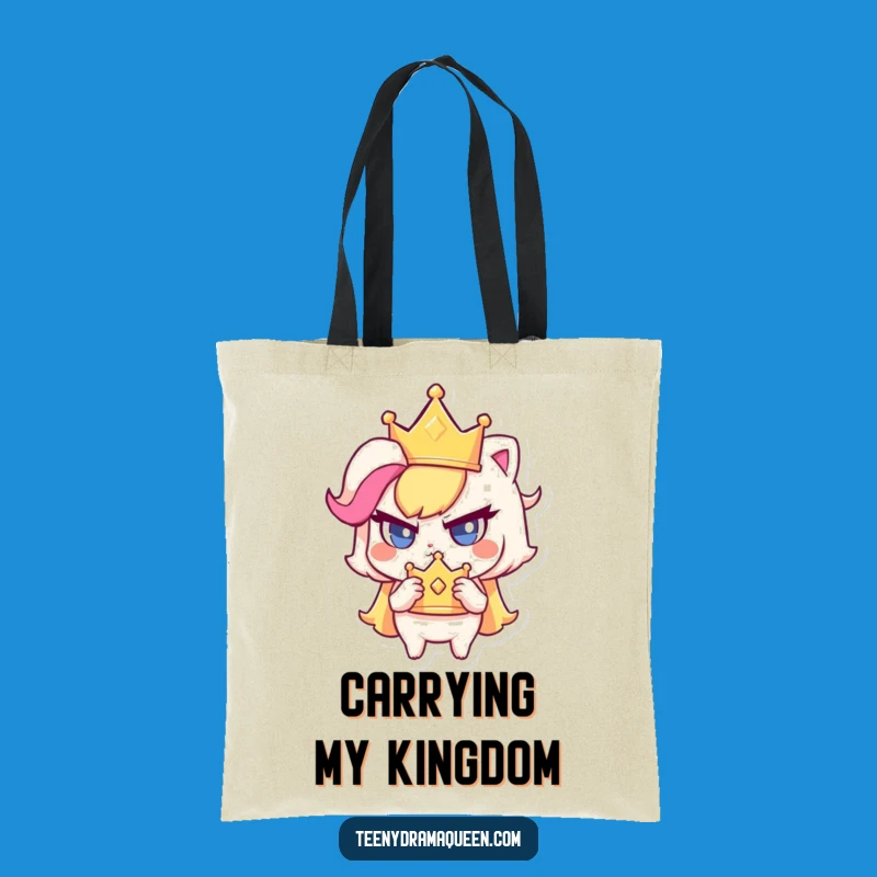 Funny Haughty Crown Tote Bag: Carry Your Kingdom with Hilarious Style