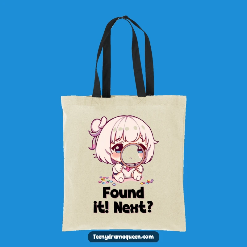 Funny Sequin Detective Tote Bag: Hilarious Character Magnifying Sparkle, Practical Funny Gift