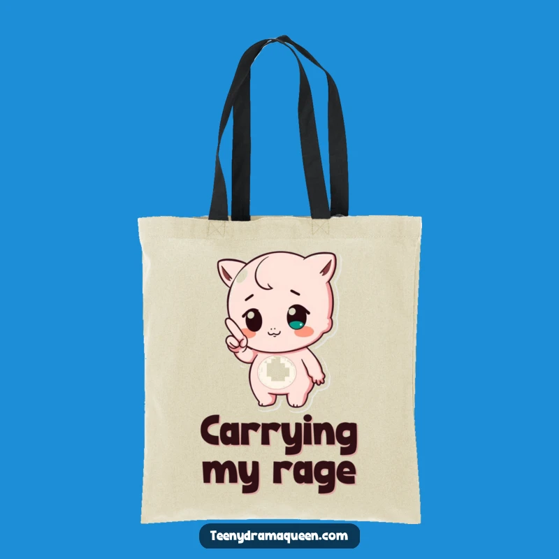 Funny Tiny Finger Huff Tote Bag - Cute Character Accessory, Great Gift!
