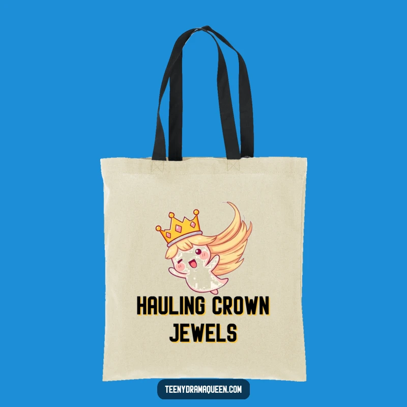 Funny Crown Whirlwind Tote Bag: Stylish & Spacious Flying Crown, Great Humorous Gift