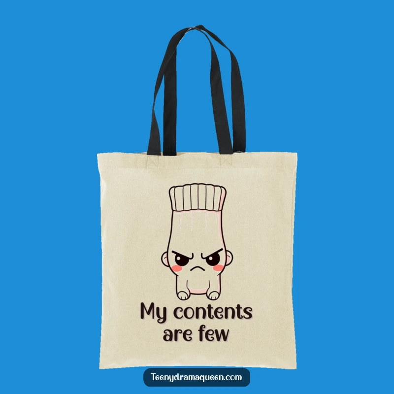 Funny Indignant Sock Tote Bag - Tiny Character, Stern, Hole, Perfect Gift