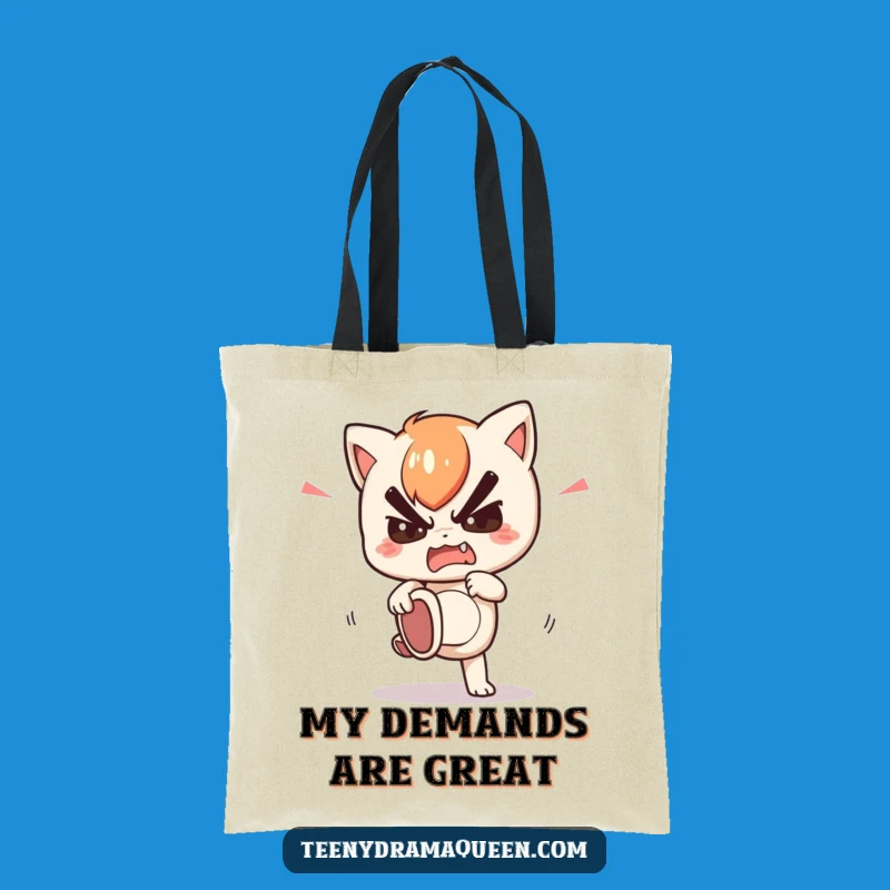 Funny Stomping Kawaii Character Tote Bag - Carry Your Petulance