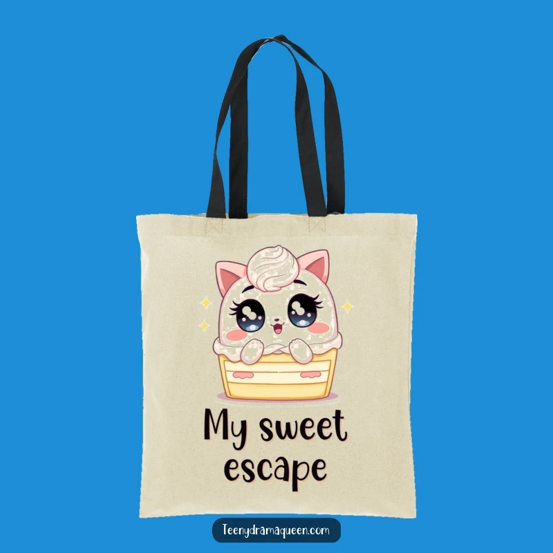 Funny Cake Eyes Tote Bag: Spacious & Stylish Overheated Design, Great Humorous Gift